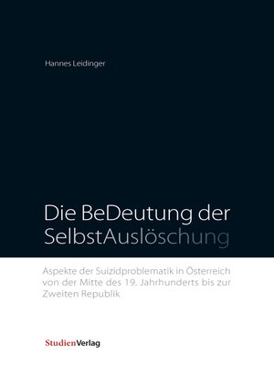 cover image of Die BeDeutung der SelbstAuslöschung